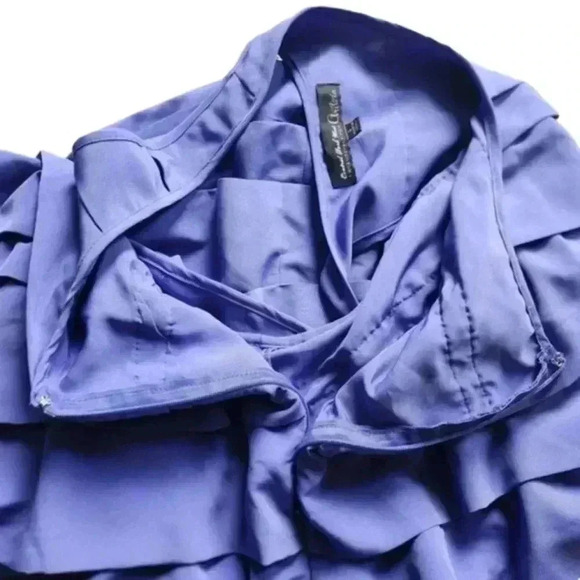 Aritzia x Central Park West Tank Top Tiered Ruffles  Blue Purple Women's size L - Picture 7 of 11